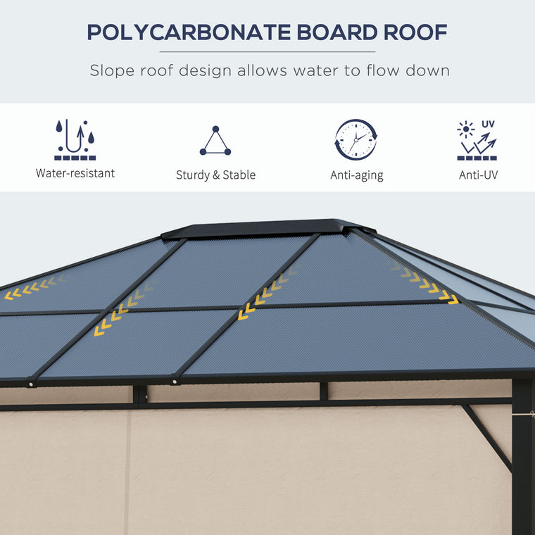10' x 12' Deluxe Hardtop Gazebo with Polycarbonate Roof