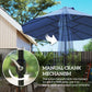 15ft Double-sided Patio Umbrella with Twin Canopy, Extra Large Outdoor Parasol with Crank for Pool, Deck, Market, Blue