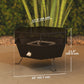 20" Foldable Propane Fire Pit with Lid