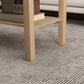 2 Tier Coffee Table with Storage Shelf, Rectangular Center Table for Living Room, Home Office Furniture Nature Wood