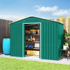 8' x 6' Metal Garden Shed with Lockable Sliding Doors and Vents