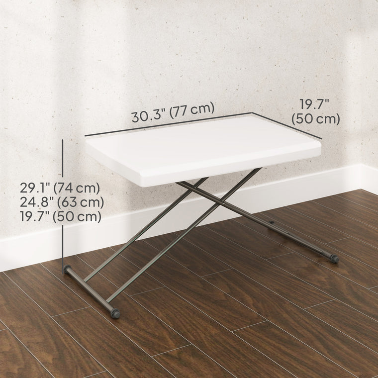Folding Camping Table, 3-Level Adjustable, HDPE Top