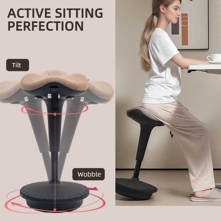 Adjustable Swivel Standing Desk Wobble Stool