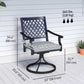 Outdoor Patio Chairs Set of 2, Metal Swivel Rocker Chairs with Cushion and Armrests for Backyard, Garden, Patio