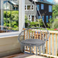 Patio Hammock Chair, Hanging Rope Hammock Swing for Indoor & Outdoor Use with Backrest, Cotton-Polyester Blend, Fringe Tassels, Dark Grey