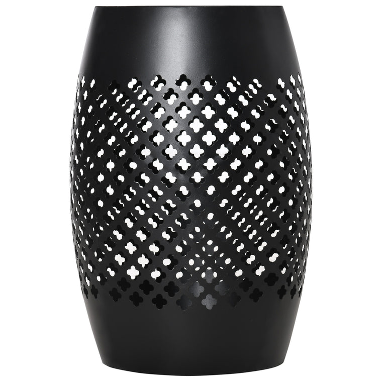 12" Steel Round Drum End Table