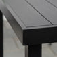 Aluminum Outdoor Dining Table for 6, Rectangular Patio Dining Table 55" L x 35.5" W x 29.25" H, Modern Garden Table for Kitchen, Dining Room, Patio, Natural