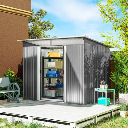 8.5' x 6' Steel Garden Shed
