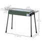 Portable BBQ Grill, Charcoal Grill with Side Seasoning Baskets, Hooks and Nets for Outdoor, Picnic, Camping, Dark Green