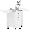 Foldable Drop-Leaf Kitchen Table with Storage