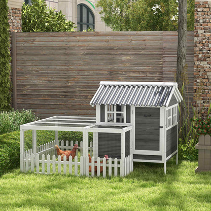 Wooden Chicken Coop with Run for 1-2 Chickens