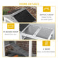 65" Wooden Rabbit Hutch, Pet Playpen with Openable Roof, Storage Box, for Rabbits and Small Animals, Grey