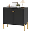 Coffee Bar Buffet Cabinet with Fluted Doors