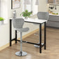 Set of 2 Counter Height Bar Stools Swivel Stool Height Adjustable Bar Chairs with Footrest for Kitchen Dining Home Pub, Grey