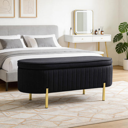 Channel Tufted Upholstered Bedroom Bench