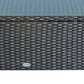 Rattan Coffee Table, Patio Side Table, Hand-woven Wicker Furniture with Tempered Glass Top Outdoor Garden Patio, Black
