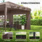 10' x 20' Outdoor Pop Up Canopy Tent Party Tent Instant Shelter W/ Carrying Bag, Coffee