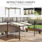 Metal Pergola with Sliding Roof Canopy, Retractable Pergola Canopy