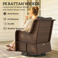 PE Rattan 360° Swivel Patio Chair with Cushion, Dark Grey