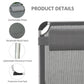 Folding Lounge Chair, Patio Lounger with Headrest, 5-Level Adjustable Backrest, and Aluminum Frame, Black