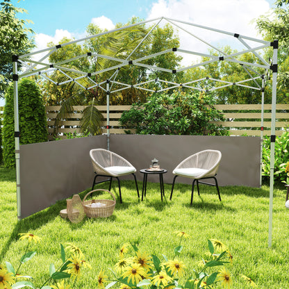 Grey Half Sidewalls Set for 10' x 10' & 10' x 20' Canopies