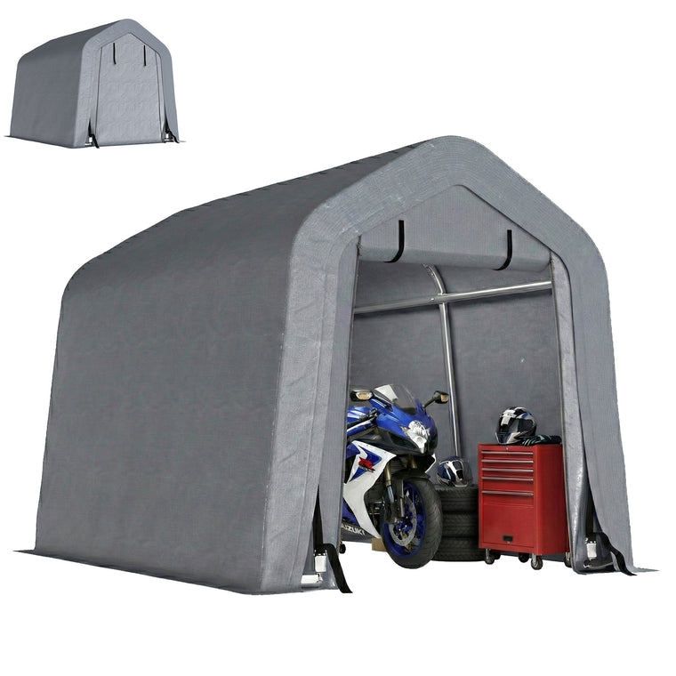 8' x 6' Carport with Sidewalls & Roll-Up Door