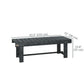Outdoor Garden Bench, Backless Patio Fir Wood Stool, Armless Loveseat, 43.25" x 15" x 13.75", Grey