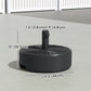 Black Patio Umbrella Base with Handle