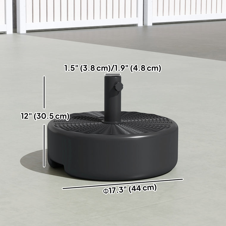 Black Patio Umbrella Base with Handle