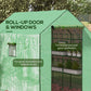 Walk-in Greenhouse with 3 Tier, Garden Plant Growhouse with Roll-up Door and Mesh Windows, 140 x 213 x 190 cm, Green