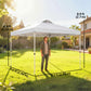 Pop Up Canopy Waterproof Canopy Tent with Carrying Bag for Parties Garden BBQs 9.8' x 9.8' White
