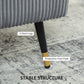 55" Loveseat Sofa, Corduroy Love Seat w/ S spring, Steel Legs and Button Tufting, Small Couch for Living Room, Dark Grey