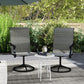 Outdoor Swivel Dining Chairs Set of 2, High Back Swivel Chairs with All Weather Mesh for Deck, Backyard, Poolside, Grey