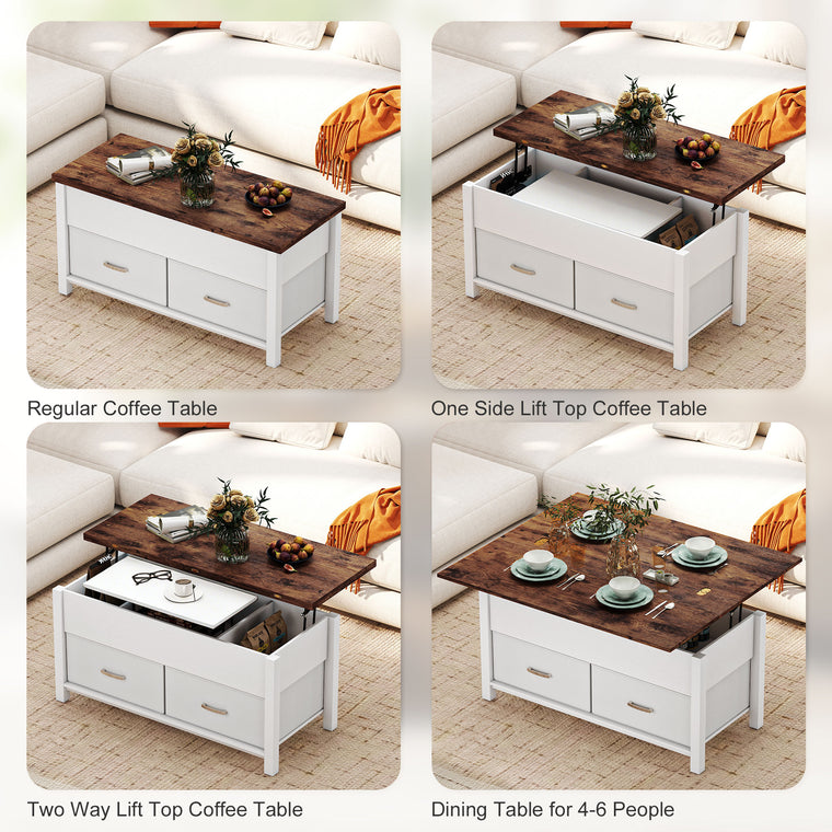 Lift Top Coffee Table with Charging Station