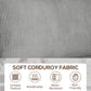 Three Seater Sofa, Fabric 3 Seater Couch with Spring Cushion and Cup Holders for Living Room, Bedroom, Light Grey