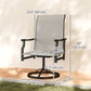 Patio Swivel Chair Set of 2, Swivel Rocker Outdoor Chairs with High Back, for Lawn Garden Backyard Deck, Light Grey