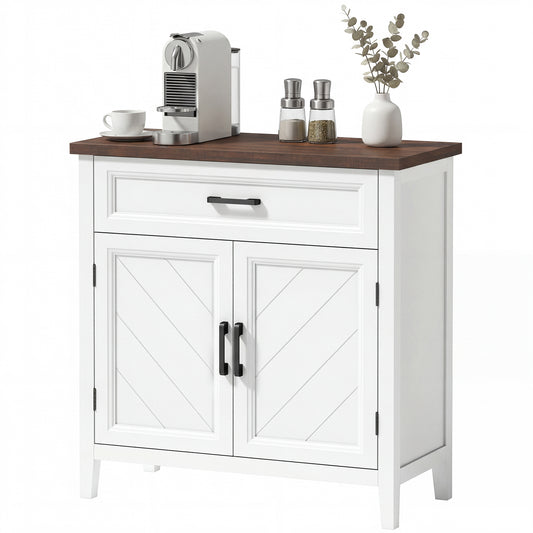 Farmhouse Sideboard Buffet Cabinet with 2 Doors