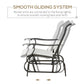 Outdoor Glider Chair, Patio Glider with Steel Frame and Mesh Fabric, Outdoor Chair for Backyard, Garden, Porch, Beige