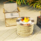 Smokeless Fire Pit, Portable Camping Bonfire Stove with Mat for Backyard Patio Picnic, Magnesium Oxide, Yellow