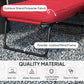 Folding Outdoor Lounge Chair with Cushion, Adjustable Backrest, Reclining Patio Garden Chair with Footrest, Wine Red