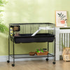 Deluxe Rolling Small Animal Cage & Rabbit Hutch