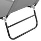 Set of 2 Folding Outdoor Lounge Chair, Sun Tanning Chairs with Reclining Back, Breathable Mesh for Beach Patio, Grey