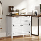 Lateral Filing Cabinet, Farmhouse File Cabinet with 4 Drawers, Fit Letter/A4/Legal Hanging Files, White