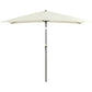 6.5x10ft Rectangle Aluminum Tilt Patio Umbrella, Garden Market Parasol, Outdoor Sunshade Canopy with Crank, Cream White