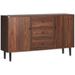 Kitchen Storage Sideboard, Buffet Cabinet with 2 Cupboard, 3 Drawers and Adjustable Shelves for Living Room Rustic Brown
