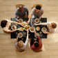 55" Extendable Dining Table for 4-6, Kitchen Table with Steel Slides and Felt Pads for Small Spaces, Black