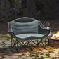 Portable Camp Chair, Double Camping Chair with Cup Holders and Carry Bag, Support 551 lbs, Black