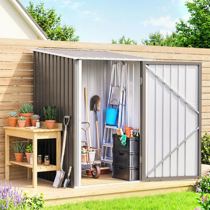 3.3' x 3.4' Lean-To Storage Shed with Lockable Doors