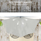 9ft Light Grey Half Round Umbrella with 5 Ribs