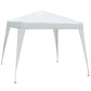 10' x 10' Arbor Barnum Folding Pop-up Garden Gazebo with Transport Bag-White